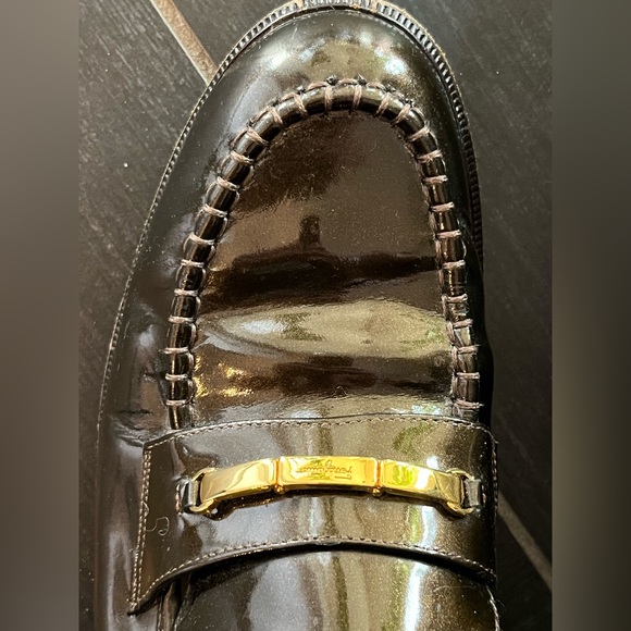 Ferragamo Bronze Patent Ladies Shoes - Picture 6 of 9